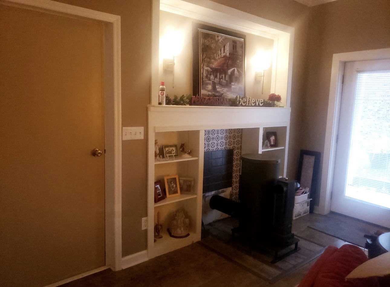Same bedroom after being painted a fresh white